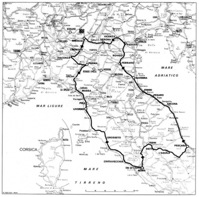 Trazado Mille Miglia del 1949
