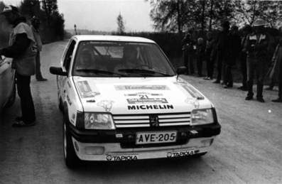 Sampsa Junnila - Timo Tuominen
Rally Old Toomas 1988, Peugeot 205, Clasificado 1º@
Palabras clave: Peugeot;Toomas;1988