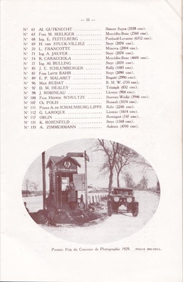9º Rallye Automobile de Monte-Carlo 1930
Lista de participantes

Del 26 al 29 de Enero.
Superficie: asfalto - nieve.

Se inscribieron 142 equipos, tomaron la salida 115, finalizaron 88.
Palabras clave: Montecarlo;1930