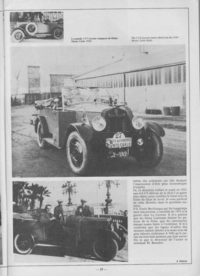 Hector Petit
9º Rallye Automobile de Monte-Carlo 1930. Licorne 5 cv. Clasificado 1º.

Del 26 al 29 de Enero.
Superficie: asfalto - nieve.

Se inscribieron 142 equipos, tomaron la salida 115, finalizaron 88.
