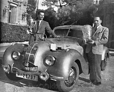 Dobry Frantisek - Zdenek Treybal
19º Rallye Automobile de Monte-Carlo 1949. Bristol 400 (P-28797). Clasificado 3º.

Del 24 al 30 de Enero, Monte-Carlo.

Superficie: asfalto - nieve.

Tomaron la salida 203 equipos, finalizaron 166.@
Palabras clave: Bristol;Montecarlo;1949;Personajes