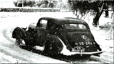 Marcel Becquart - Henri Secret
20º Rallye Automobile de Monte-Carlo 1950. Hotchkiss 686 3L (10-QR4). Clasificado 1º.

Del 22 al 27 de Enero.
Superficie: asfalto - nieve.

Tomaron la salida 293 equipos, finalizaron 135.@
Palabras clave: Hotchkiss;Montecarlo;1950