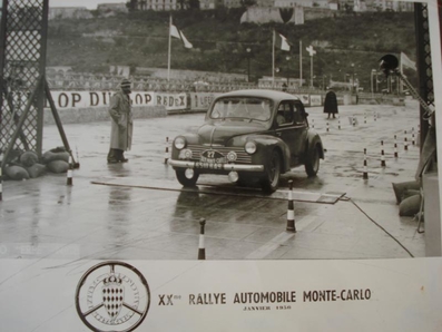 Jean Sandt - M.Grosgogeat
20º Rallye Automobile de Monte-Carlo 1950. Renault 4 CV 760 (6510 BA9). Clasificado 19º.

Del 22 al 27 de Enero.
Superficie: asfalto - nieve.

Tomaron la salida 293 equipos, finalizaron 135.@
Palabras clave: Renault;Montecarlo;1950