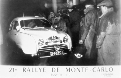 Greta Molander - Cecilia Koskull
11º Rallye Automobile de Monte-Carlo 1951. Saab 92B (P 20426). Clasificada 138º.

Del 22 al 29 de Enero.
Superficie: asfalto - nieve.

Se inscribieron 362 equipos, tomaron la salida 337, finalizaron 281.@
Palabras clave: Saab;Montecarlo;Mujeres;Womens;1951