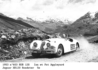 Ian Appleyard - Patricia Appleyard-Lyons
16º Rally Coupe del Alpes 1953, Jaguar XK 120, Clasificado 5º@
Palabras clave: Jaguar;Alpes;1953