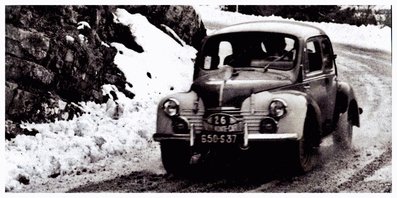 Lecat - Senfftleben
23º Rallye Monte-Carlo 1953. Renault 4CV. Clasificado 78º.@
Palabras clave: Renault;Montecarlo;1953