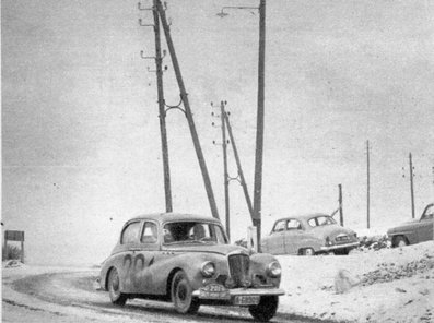 Per Malling - Gunnar Fadum
14º Rallye Automobile de Monte-Carlo 1955. Sunbeam MK III (A-68909). Clasificado 1º.

Del 17 al 20 de Enero, Monaco.
Superficie: asfalto - nieve.

Tomaron la salida 319 equipos, finalizaron 272.@
Palabras clave: Sunbeam;Montecarlo;1955