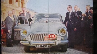 André Thomas - Jean Delière
28º Rallye Automobile de Monte-Carlo 1959. Simca Aronde P60 Montlhéry (26 DH 26). Clasificado 2º.

Del 19 al 25 de Enero, Monaco.
Superficie: asfalto - nieve.

El Rally tenía un total de 3486.00 km incluyendo tramos de enlace.
Desconocemos de cuantos kilómetros cronometrados constaba la prueba.

Se inscribieron 345 equipos, tomaron la salida 322, finalizaron 186.@
Palabras clave: Simca;Montecarlo;1959;Personajes