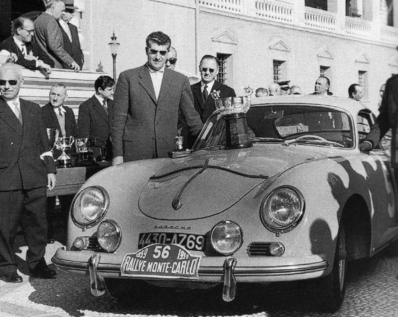 Alex Gacon - Robert Buchet
28º Rallye Automobile de Monte-Carlo 1959. Porsche 356 A (4430-4Z69). Clasificado 18º.

Del 19 al 25 de Enero, Monaco.
Superficie: asfalto - nieve.

El Rally tenía un total de 3486.00 km incluyendo tramos de enlace.
Desconocemos de cuantos kilómetros cronometrados constaba la prueba.

Se inscribieron 345 equipos, tomaron la salida 322, finalizaron 186.@
Palabras clave: Porsche;Montecarlo;1959;Personajes
