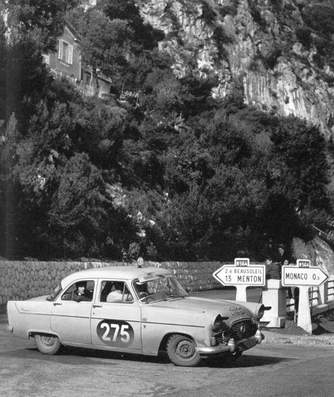 Thomas Harrison - John Harrison
28º Rallye Automobile de Monte-Carlo 1959. Ford Zéphy. Ten. Clasificado 34º.

Del 19 al 25 de Enero, Monaco.
Superficie: asfalto - nieve.

El Rally tenía un total de 3486.00 km incluyendo tramos de enlace.
Desconocemos de cuantos kilómetros cronometrados constaba la prueba.

Se inscribieron 345 equipos, tomaron la salida 322, finalizaron 186.@
Palabras clave: Ford;Montecarlo;1959