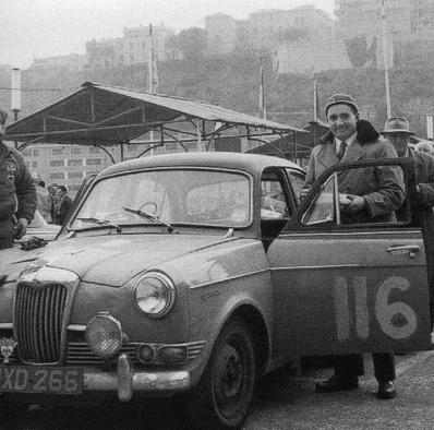 Leston - Gordon Wilkins
28º Rallye Automobile de Monte-Carlo 1959. Riley. Clasificado 82º.

Del 19 al 25 de Enero, Monaco.
Superficie: asfalto - nieve.

El Rally tenía un total de 3486.00 km incluyendo tramos de enlace.
Desconocemos de cuantos kilómetros cronometrados constaba la prueba.

Se inscribieron 345 equipos, tomaron la salida 322, finalizaron 186.@
Palabras clave: Montecarlo;1959;Riley