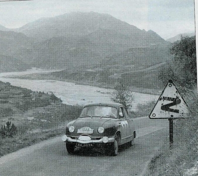 Greder - Vigneron
28º Rallye Automobile de Monte-Carlo 1959. Panhard Dyna. Clasificado 88º.

Del 19 al 25 de Enero, Monaco.
Superficie: asfalto - nieve.

El Rally tenía un total de 3486.00 km incluyendo tramos de enlace.
Desconocemos de cuantos kilómetros cronometrados constaba la prueba.

Se inscribieron 345 equipos, tomaron la salida 322, finalizaron 186.@
Palabras clave: Pahnard;Montecarlo;1959