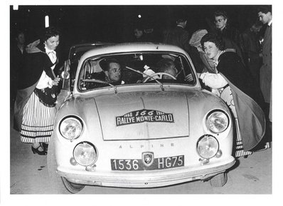 Jacques Feret - Jacques Rambaud
29º Rallye Automobile de Monte-Carlo 1960. Alpine A 106 (1536 HG 75). Clasificado 18º.

Del 19 al 23 de Enero, Monte-Carlo.
Superficie: asfalto - nieve.

Tomaron la salida 311 equipos, finalizaron 152.@
Palabras clave: Renault;Alpine;Alpes;1960