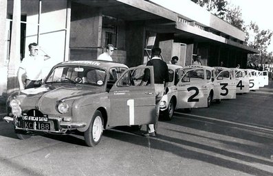 9º East African Safari Rally 1961
Equipo Renault Gordini

Del 31 de Marzo al 3 de Abril.
Superficie: tierra.

Tomaron la salida 77 equipos, finalizaron 38.
@
Palabras clave: Renault;Gordini;Safari;1961;Parque_Cerrado