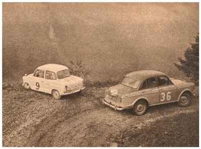 22º Coupe des Alpes 1961
A la derecha de la foto es el Sunbeam de J.Williamson - J. Milne.

El parado a la izquierda es el NSU de B.Scharfer - J.P.Ledy, abandonó.@
Palabras clave: Sunbeam;NSU;Alpes;1961