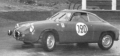 Jean Rolland - Gaby Augias 
22º Rally Coupe del Alpes 1961, Alfa Romeo Giulia SZ, Clasificado 2º@
Palabras clave: Alfa_Romeo;Alpes;1961