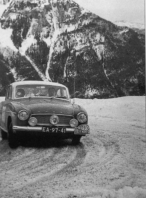 César Alfredo Torres - José Baptista dos Santos
30º Rallye Automobile de Monte-Carlo 1961. Borgward Hansa 1100. Clasificado 71º.

Del 21 al 28 de Enero, Montecarlo.
Superficie: asfalto - nieve.

Tomaron la salida 305 equipos, finalizaron 156.@
Palabras clave: ;Hansa;Montecarlo;1961;nieve