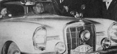 Hermann Kuhne - Hans Wencher
31º Rallye Automobile de Monte-Carlo 1962. Mercedes-Benz 220 SE (S-LH 840). Clasificado 8º.

Del 20 al 25 de Enero, Monte-Carlo.
Superficie: asfalto - nieve.

Tomaron la salida 313 equipos, finalizaron 247.@
Palabras clave: Mercedes;Montecarlo;1962