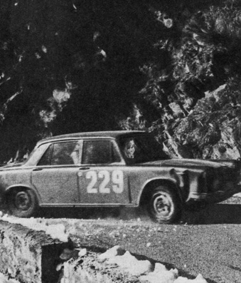 Pierre Frescobaldi - Marcello De Luca
31º Rallye Automobile de Monte-Carlo 1962. Lancia Flavia. Clasificado 9º.

Del 20 al 25 de Enero, Monte-Carlo.
Superficie: asfalto - nieve.

Tomaron la salida 313 equipos, finalizaron 247.@
Palabras clave: Lancia;Flavia;Montecarlo;1962