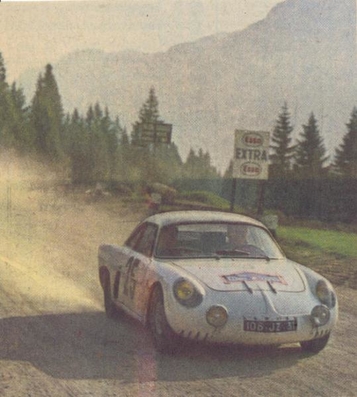 Martial Delalande - Pierre Campuzan
23º Rally Coupe del Alpes 1962, Renault-Alpine A108, Clasificado 13º@
Palabras clave: Renault;Alpine;Alpes;1962