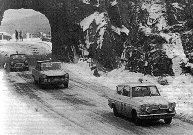 Anne Hall - Valerie Domleo
31º Rallye Automobile de Monte-Carlo 1962. Ford Anglia 105E. Clasificada 40ª y 2ª en Copa de Damas.

Del 20 al 25 de Enero, Monte-Carlo.
Superficie: asfalto - nieve.

Tomaron la salida 313 equipos, finalizaron 247.@
Palabras clave: Ford;Anglia;Montecarlo;1962;Mujeres;Womens