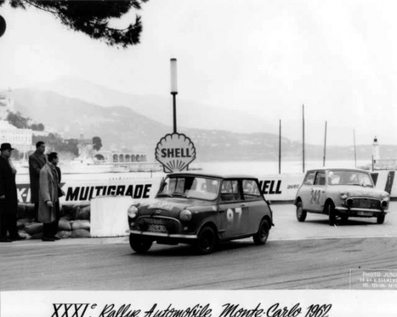 Rupert Jones - Philipp Morgan
31º Rallye Automobile de Monte-Carlo 1962. Austin Cooper. Clasificado 77º.

Del 20 al 25 de Enero, Monte-Carlo.
Superficie: asfalto - nieve.

Tomaron la salida 313 equipos, finalizaron 247.@
Palabras clave: Mini;Morris;Cooper;Montecarlo;1962