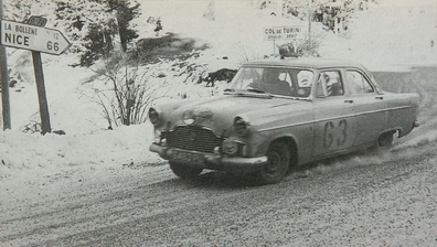 Peter Bolton Rowland - Gordon Shanley
31º Rallye Automobile de Monte-Carlo 1962. Ford Zephir. Clasificado 101º.

Del 20 al 25 de Enero, Monte-Carlo.
Superficie: asfalto - nieve.

Tomaron la salida 313 equipos, finalizaron 247.@
Palabras clave: Ford;Montecarlo;1962