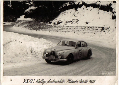 Walton - Robson
31º Rallye Automobile de Monte-Carlo 1962. Jaguar MK2 3.8. Clasificado 118º.

Del 20 al 25 de Enero, Monte-Carlo.
Superficie: asfalto - nieve.

Tomaron la salida 313 equipos, finalizaron 247.@
Palabras clave: Jaguar;Montecarlo;1962;nieve