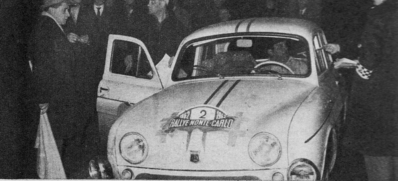 Guy Storr - Max Scialom
31º Rallye Automobile de Monte-Carlo 1962. Renault Dauphine. Abandonó.

Del 20 al 25 de Enero, Monte-Carlo.
Superficie: asfalto - nieve.

Tomaron la salida 313 equipos, finalizaron 247.@
Palabras clave: Renault;Dauphine;Montecarlo;1962