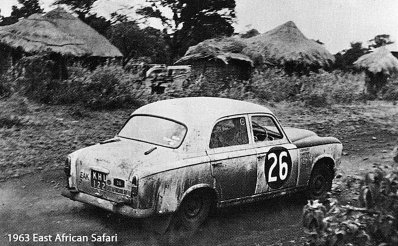 Ian Jaffray - Simon Bathurst
11º Safari Rally 1963. Peugeot 403. Clasificado 6º.

Tomaron la salida 84 equipos, finalizaron 7.@
Palabras clave: Peugeot;Safari;1963