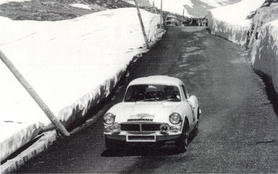 Bobby Parkes - Gerald Cooper
24º Coupe des Alpes 1963. Reliant Sabre. Clasificado 20º.

Del 20 al 25 de Junio, Marseille - Chamonix - Milan - Marseille.
Superficie: asfalto.

Tomaron la salida 79 equipos, finalizaron 24.@
Palabras clave: Reliant;Alpes;1963