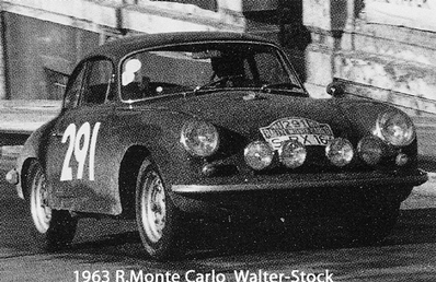 Hans-Joachim Walter - Ewald Stock
32º Rallye Automobile de Monte-Carlo 1963. Porsche 356 Carrera (S PX 164). Clasificado 37º.

Del 20 al 24 de Enero, Monte-Carlo.
Superficie: asfalto - nieve.

Tomaron la salida 296 equipos, finalizaron 96.@
Palabras clave: Porsche;Montecarlo;1963