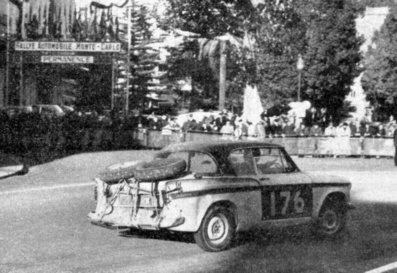 Hunt - Mac
32º Rallye Automobile de Monte-Carlo 1963. Sunbeam Rapier. Clasificado 65º.

Del 20 al 24 de Enero, Monte-Carlo.
Superficie: asfalto - nieve.

Tomaron la salida 296 equipos, finalizaron 96.@
Palabras clave: Sunbeam;Rapier;Montecarlo;1963