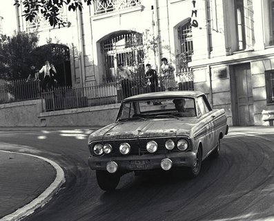 Bo Ljungfeldt - Fergus Sager
33º Rallye Automobile de Monte-Carlo 1964. Ford Falcon Futura Sprint (ZE 1047). Clasificado 2º.

Del 18 al 21 de Enero, Monte Carlo.
Superficie: asfalto - nieve.

Se inscribieron 306 equipos, tomaron la salida 299, finalizaron 163.@
Palabras clave: Ford;Falcon;Futura;Sprint;Montecarlo;1964