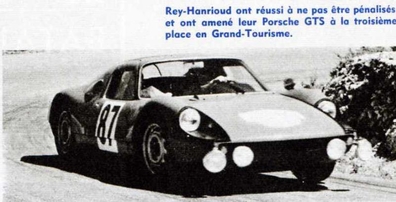 Jacques Rey - Jean-Pierre Hanrioud
25º Coupe des Alpes 1964. Porsche 904 Carrera GTS (828 Z-3293). Clasificado 3º.

Del 22 al 27 de Junio, Marseille - Grenoble - Monte-Carlo.
Superficie: asfalto.

La prueba constaba 10 tramos cronometrados.
Incluyendo tramos de enlace y cronometrados tenía un total de 3412.00 km.

Tomaron la salida 73 Equipos, finalizaron 25.@
Palabras clave: Porsche;Alpes;1964