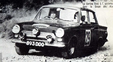 Victor (Vic) Elford	 - David Stone
25º Coupe des Alpes 1964. Ford Cortina GT (893 DOO). Clasificado 5º.

Del 22 al 27 de Junio, Marseille - Grenoble - Monte-Carlo.
Superficie: asfalto.

La prueba constaba 10 tramos cronometrados.
Incluyendo tramos de enlace y cronometrados tenía un total de 3412.00 km.

Tomaron la salida 73 Equipos, finalizaron 25.@
Palabras clave: Ford;Alpes;1964