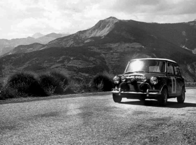 Pauline Mayman- Valerie Domleo-Morley
25º Coupe des Alpes 1964. Morris Mini Cooper S 970 (AJB 66B). Clasificado 13º.

Del 22 al 27 de Junio, Marseille - Grenoble - Monte-Carlo.
Superficie: asfalto.

La prueba constaba 10 tramos cronometrados.
Incluyendo tramos de enlace y cronometrados tenía un total de 3412.00 km.

Tomaron la salida 73 Equipos, finalizaron 25.@
Palabras clave: Mini;Alpes;1964;Mujeres;Womens