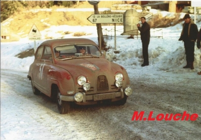Paul Macchi - Aldo Macchi
33º Rallye Automobile de Monte-Carlo 1964. Saab 96. Clasificado 47º.

Del 18 al 21 de Enero, Monte Carlo.
Superficie: asfalto - nieve.

Se inscribieron 306 equipos, tomaron la salida 299, finalizaron 163.@
Palabras clave: Saab;Montecarlo;1964;nieve