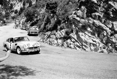 Jean Jacques Thuner - John Gretener 
26º Rally Coupe del Alpes 1965, Triumph Spitfire, Clasificado 2º dentro de los Sport and Prototype Class @
Palabras clave: Triumph;Alpes;1965