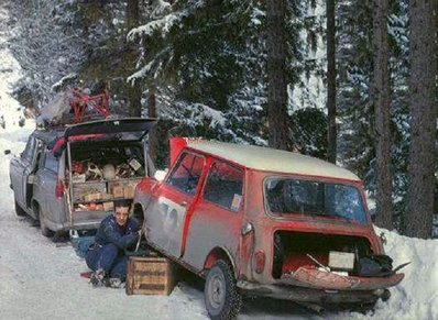 Asistencia en el 34º Rallye Automóbile de Monte-Carlo 1965
En el Mini Cooper de Donald Morley - Erle Morley, clasificado 27º.

Del 16 al 25 de Enero, Monte-Carlo.
Superficie: asfalto - nieve.

Se inscribieron 275 equipos, tomaron la salida 237, finalizaron 35.@
Palabras clave: Donald_Morley;Erle_Morley;Mini;Cooper;Montecarlo;1965;Asistencias