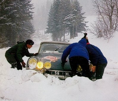 Henri Marang - Paul Coltelloni
34º Rallye Automobile de Monte-Carlo 1965. Citröen DS19. Clasificado 35º.

Del 16 al 25 de Enero, Monte-Carlo.
Superficie: asfalto - nieve.

Se inscribieron 275 equipos, tomaron la salida 237, finalizaron 35.@
Palabras clave: Citroen;Montecarlo;1965;nieve