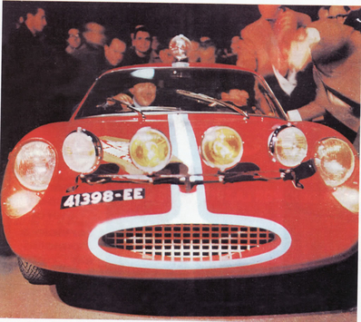 Estanislao Reverter - Oscar Caprotti
34º Rallye Automobile de Monte-Carlo 1965. Abarth 1000 Bialbero (EE 41398). Abandonó.

Del 16 al 25 de Enero, Monte-Carlo.
Superficie: asfalto - nieve.

Se inscribieron 275 equipos, tomaron la salida 237, finalizaron 35.@
Palabras clave: Estanislao_Reverter;Montecarlo;Abarth;Bialbero;1965
