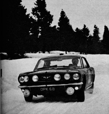 Bo Ljungfeldt - Fergus Sager
34º Rallye Automobile de Monte-Carlo 1965. Ford Mustang. Abandonò.
Se inscribieron 275 equipos, tomaron la salida 237, finalizaron 35.@
Palabras clave: Ford;Mustang;Montecarlo;1965;Nieve