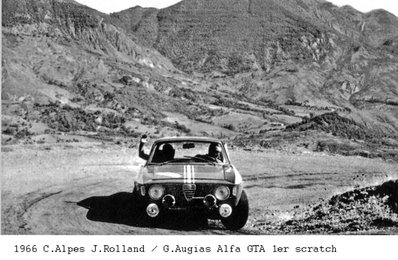 Jean Rolland - Gabriel Augias 
27º Rally Coupe del Alpes1966, Alfa Romeo Giulia GTA, Clasificado 1º.@
Palabras clave: Alfa_Romeo;Alpes;1966