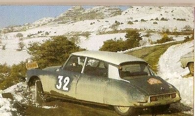 Lucette Pointet - Jacqueline Fougeray
35º Rallye Automobile de Monte-Carlo 1966. Citröen DS 21 (8622 SC 75). Clasificado 48ª y 1ª en Copa de Damas.

Del 14 al 20 de Enero, Monte-Carlo.
Superficie: asfalto - nieve.

119 equipos completaron el rally en su totalidad.
A partir de la posición 120, los equipos no se clasificaron para el tramo final, pero fueron clasificados oficialmente.

Tomaron la salida 322 equipos, finalizaron 184.
@
Palabras clave: mujeres;Montecarlo;Citroen;1966;Womens