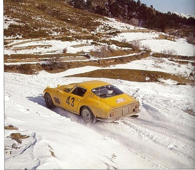 Giorgio Pianta - Roberto Lippi 
35º Rallye Automobile de Monte-Carlo 1966. Ferrari 275 GTB Monte Carlo (MO 129151). Abandonó.

Del 14 al 20 de Enero, Monte-Carlo.
Superficie: asfalto - nieve.

119 equipos completaron el rally en su totalidad.
A partir de la posición 120, los equipos no se clasificaron para el tramo final, pero fueron clasificados oficialmente.

Tomaron la salida 322 equipos, finalizaron 184.
@
Palabras clave: ;Ferrari;GTB;Montecarlo;1966;nieve