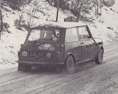 Rauno August Aaltonen - Henry Liddon
36º Rallye Automobile de Monte-Carlo 1967. Morris Mini Cooper S 1275 (LBL 6D). Clasificado 1º.

Del 14 al 20 de Enero, Monaco.
Superficie: asfalto - nieve.

Se inscribieron 221 equipos, tomaron la salida 195, finalizaron 92.@
Palabras clave: ;Montecarlo;Cooper;Mini;1967