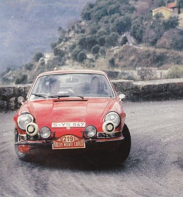 Victor (Vic) Elford - David Stone
36º Rallye Automobile de Monte-Carlo 1967. Porsche 911 S 2.0 (S-YS 847). Clasificado 3º.

Del 14 al 20 de Enero, Monaco.
Superficie: asfalto - nieve.

Se inscribieron 221 equipos, tomaron la salida 195, finalizaron 92.@
Palabras clave: Vic_Elford;David_Stone;Montecarlo;Porsche;1967