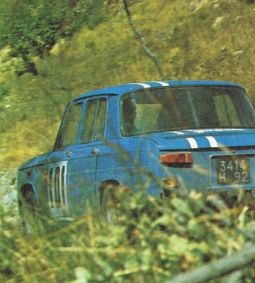 Harry Källström - Gunnar Häggbom
28º Coupe des Alpes 1967. Renault 8 Gordini (3414 H 92). Clasificado 4º.

Del 4 al 9 de Septiembre, Marseille - Alpe d'Huez - Menton.
Superficie: asfalto.

Tomaron la salida 80 equipos, finalizaron 15.@
Palabras clave: Renault;Alpes;1967