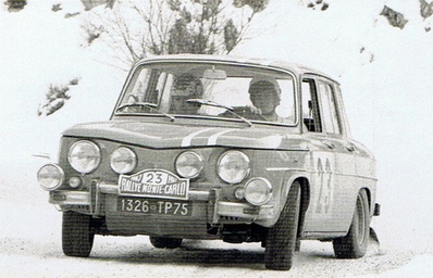 Jean-François Piot - M. Karaky
36º Rallye Automobile de Monte-Carlo 1967. Renault R8 Gordini (1326 TP 75). Clasificado 7º.

Del 14 al 20 de Enero, Monaco.
Superficie: asfalto - nieve.

Se inscribieron 221 equipos, tomaron la salida 195, finalizaron 92.@
Palabras clave: ;Renault;Gordini;Montecarlo;1967;nieve